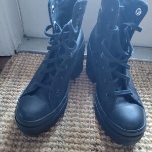 Converse Black Lace Up Women's Boots